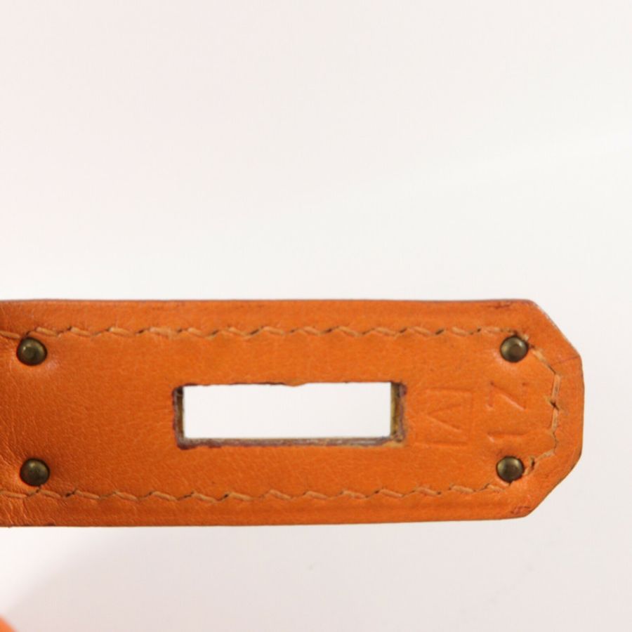 HERMES Swift皮革Kelly 28手挽肩背兩用袋Orange H-5