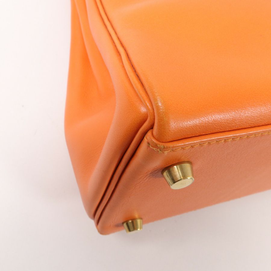 HERMES Swift皮革Kelly 28手挽肩背兩用袋Orange H-10