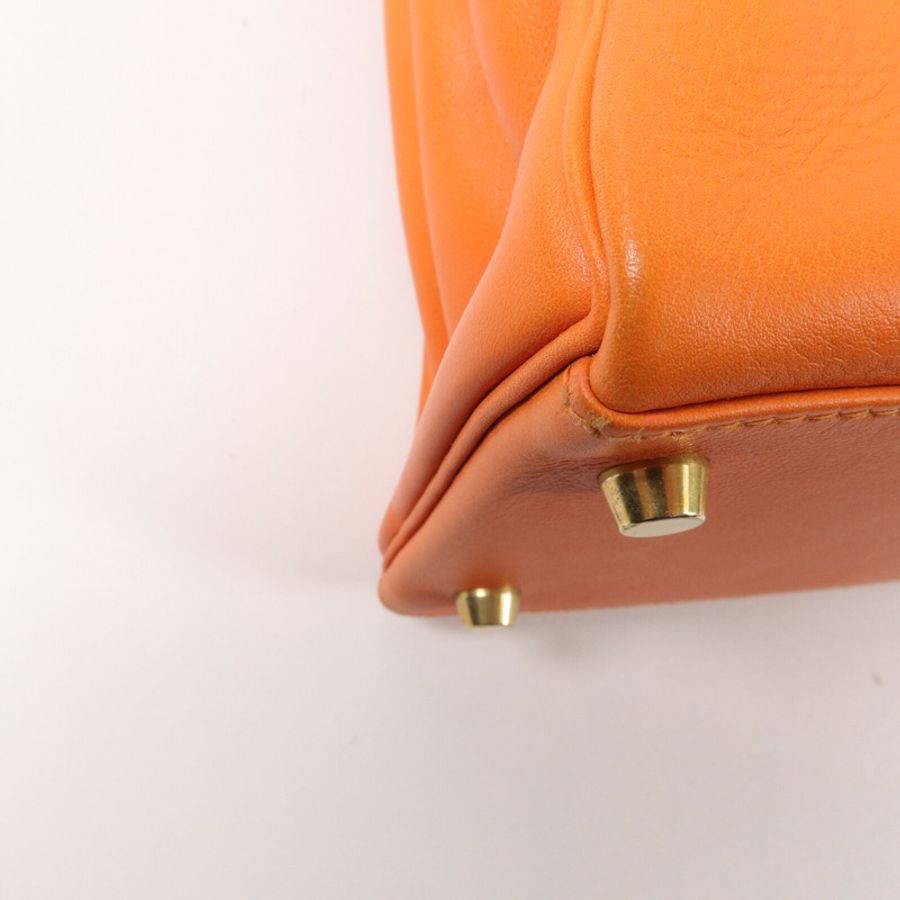 HERMES Swift皮革Kelly 28手挽肩背兩用袋Orange H-11