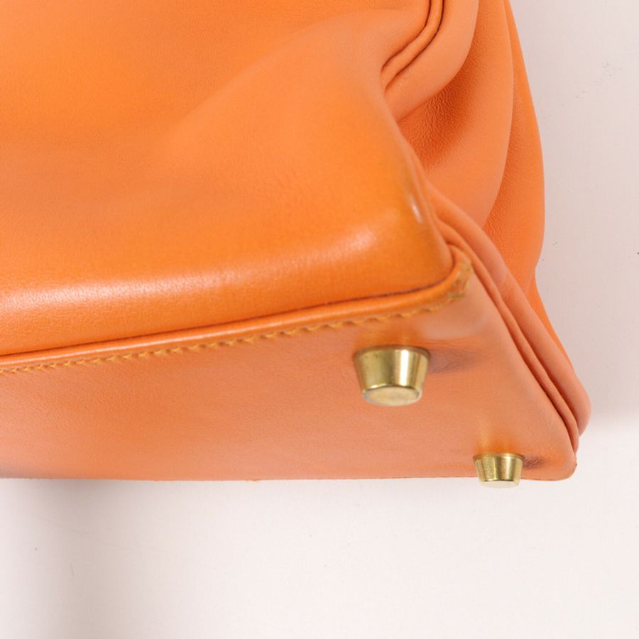HERMES Swift皮革Kelly 28手挽肩背兩用袋Orange H-13
