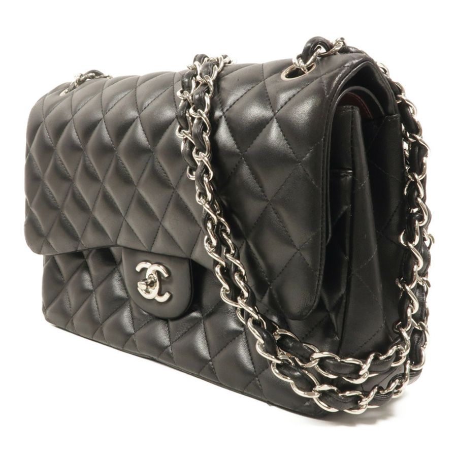 CHANEL 羊皮皮革Large Classic鏈帶肩背袋-2