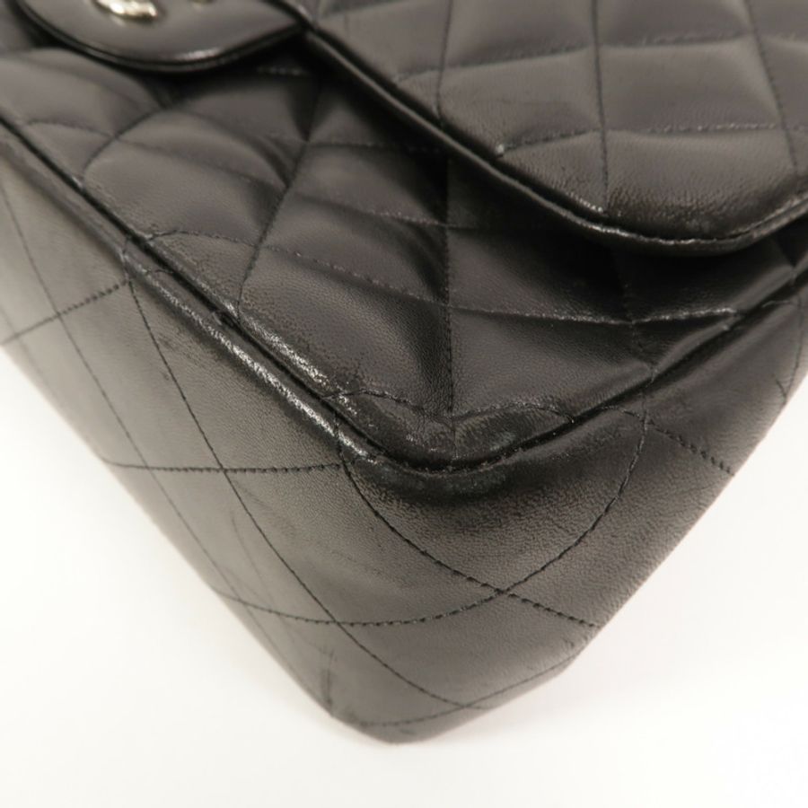 CHANEL 羊皮皮革Large Classic鏈帶肩背袋-12