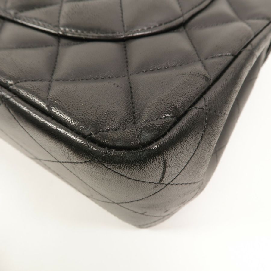 CHANEL 羊皮皮革Large Classic鏈帶肩背袋-14