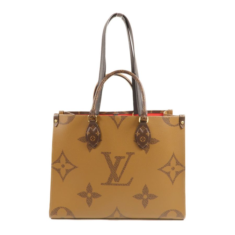 LOUIS VUITTON Monogram Giant On The Go MM金扣手挽肩背兩用袋-1