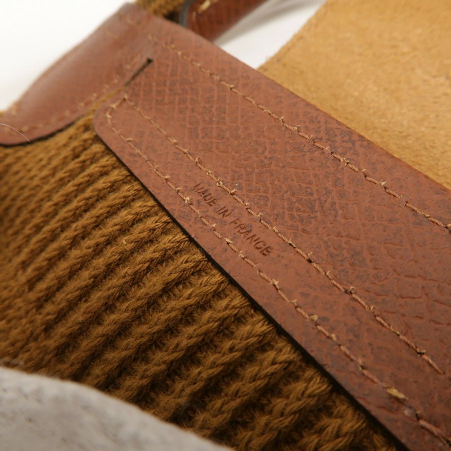 Longchamp 棉質/牛皮皮革Le Pliage Filet L手挽肩背兩用袋-8