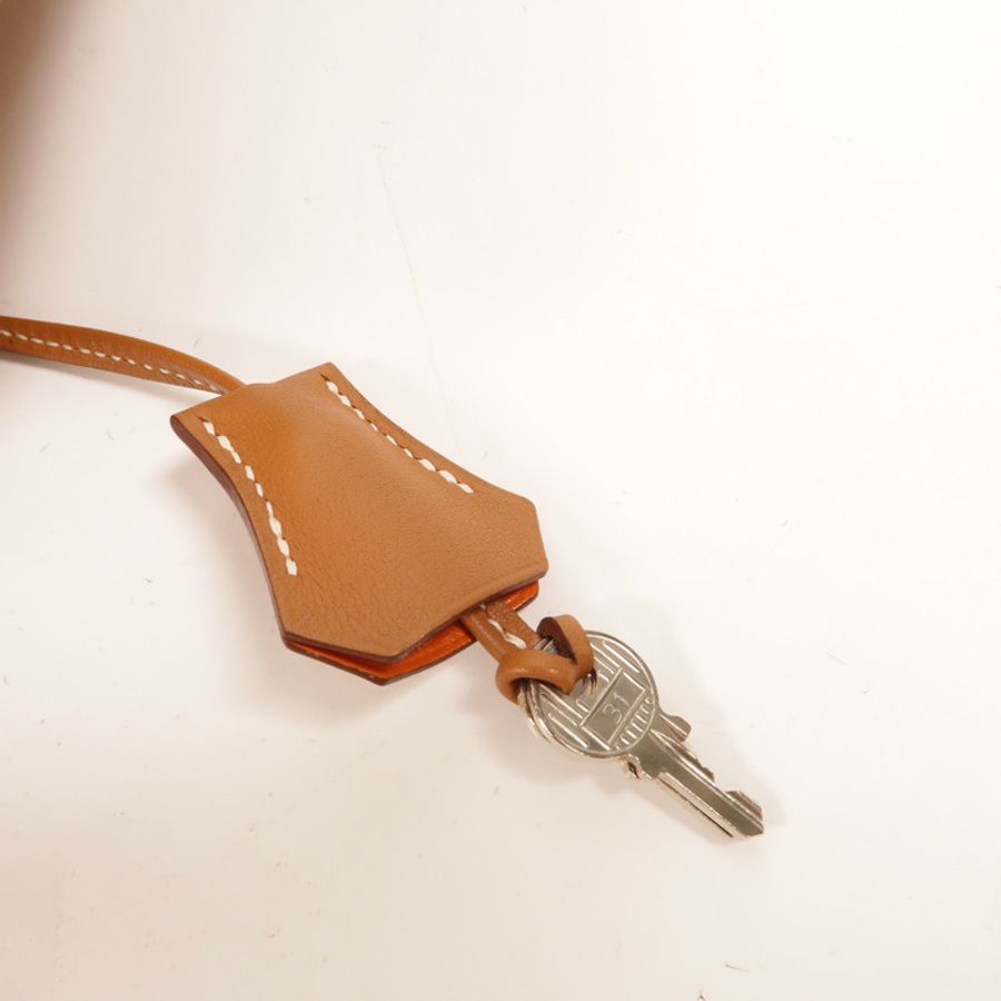 HERMES Swift皮革Toolbox 26手挽肩背兩用袋Gold/Orange-8