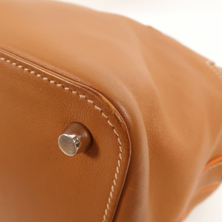 HERMES Swift皮革Toolbox 26手挽肩背兩用袋Gold/Orange-13
