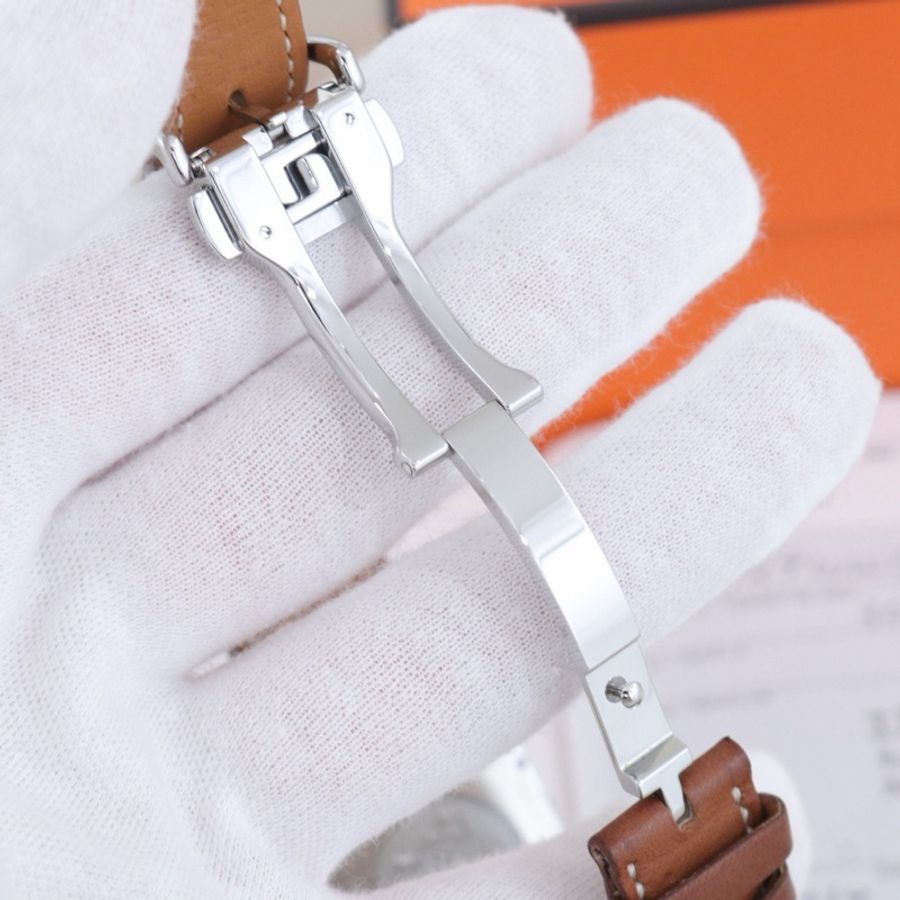 Hermès爱马仕Heure H 男士机械表 HH2.810，表径32*42mm 配件盒子证书。-8