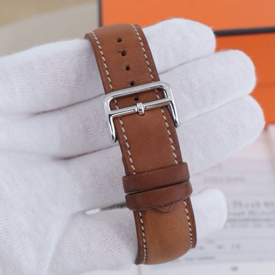 Hermès爱马仕Heure H 男士机械表 HH2.810，表径32*42mm 配件盒子证书。-9