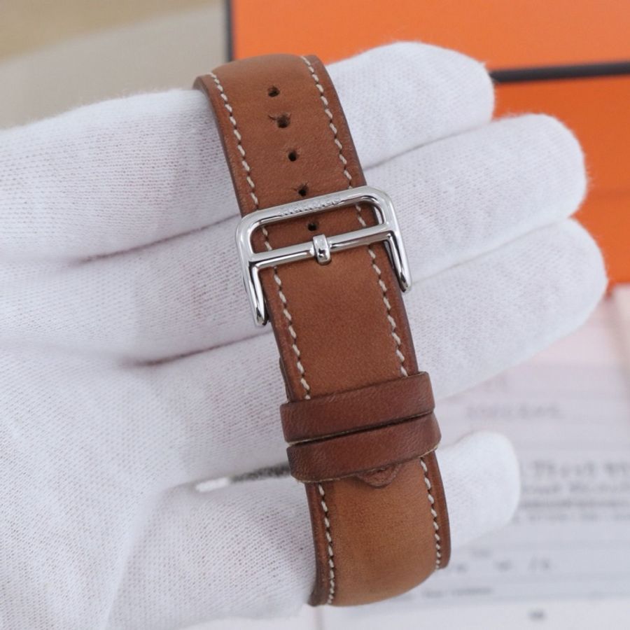 Hermès爱马仕Heure H 男士机械表 HH2.810，表径32*42mm 配件盒子证书。-10