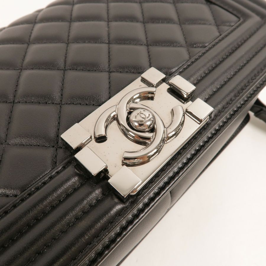 CHANEL 羊皮皮革Boy 25肩背袋-6