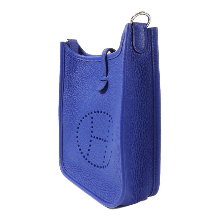 HERMES Clemence皮革Evelyne TPM肩背袋Bleu Electrique-2