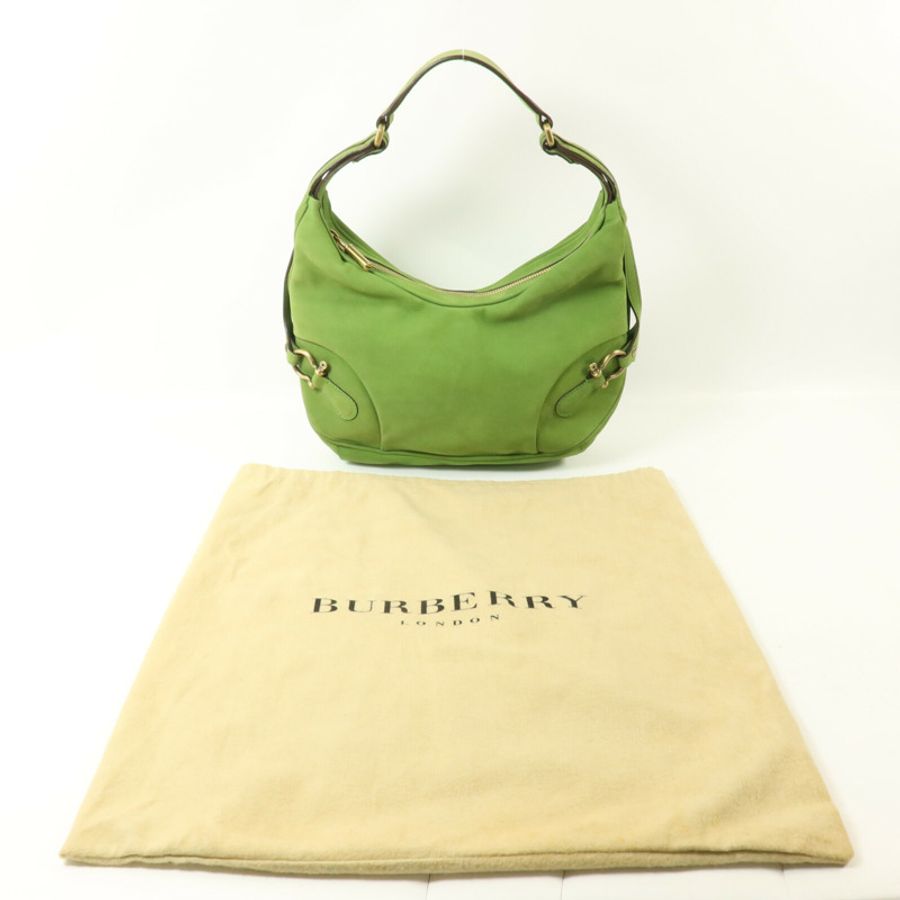 BURBERRY 麂皮皮革Handbag手挽袋-8