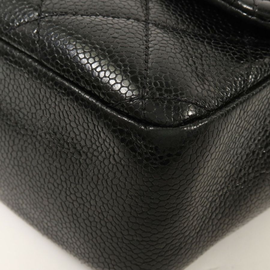 CHANEL 牛皮皮革Mini Flap 17cm鏈帶肩背袋-12