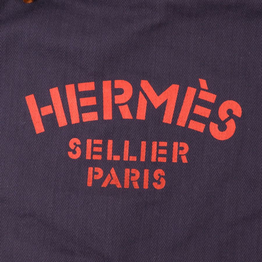 HERMES 帆布Aline肩背袋Blue/Brown-5