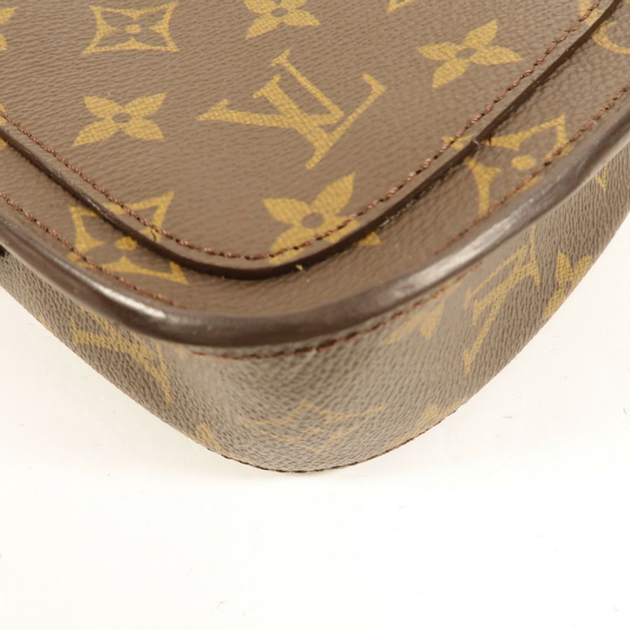LOUIS VUITTON Monogram Saint Cloud PM金扣肩背袋-12