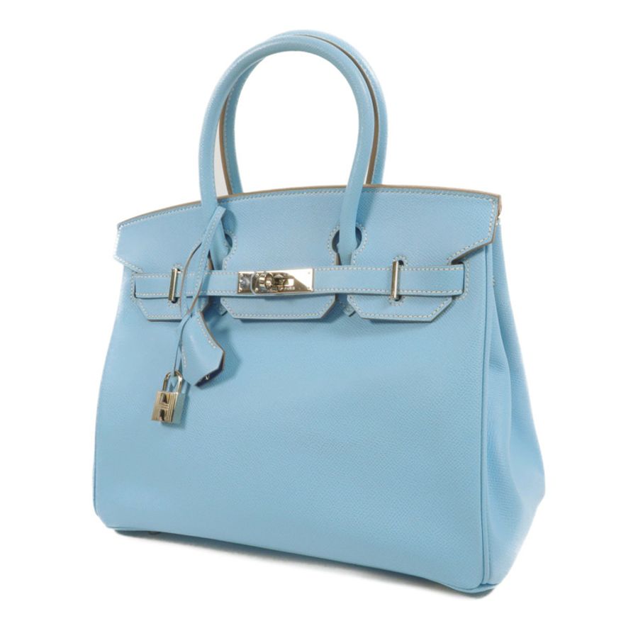 HERMES Epsom皮革Birkin 30 Candy手挽袋Blue Celeste/Mykonos-2