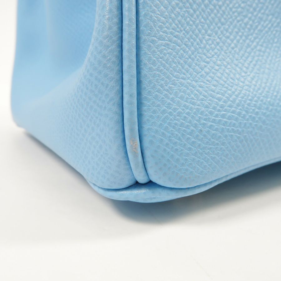 HERMES Epsom皮革Birkin 30 Candy手挽袋Blue Celeste/Mykonos-17