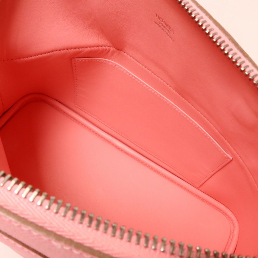 HERMES Epsom皮革Bolide 27手挽肩背兩用袋Rose Confetti-4