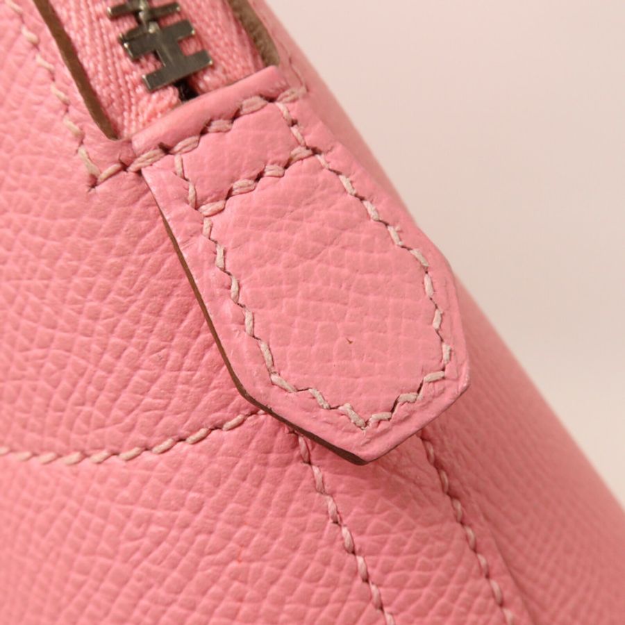 HERMES Epsom皮革Bolide 27手挽肩背兩用袋Rose Confetti-15