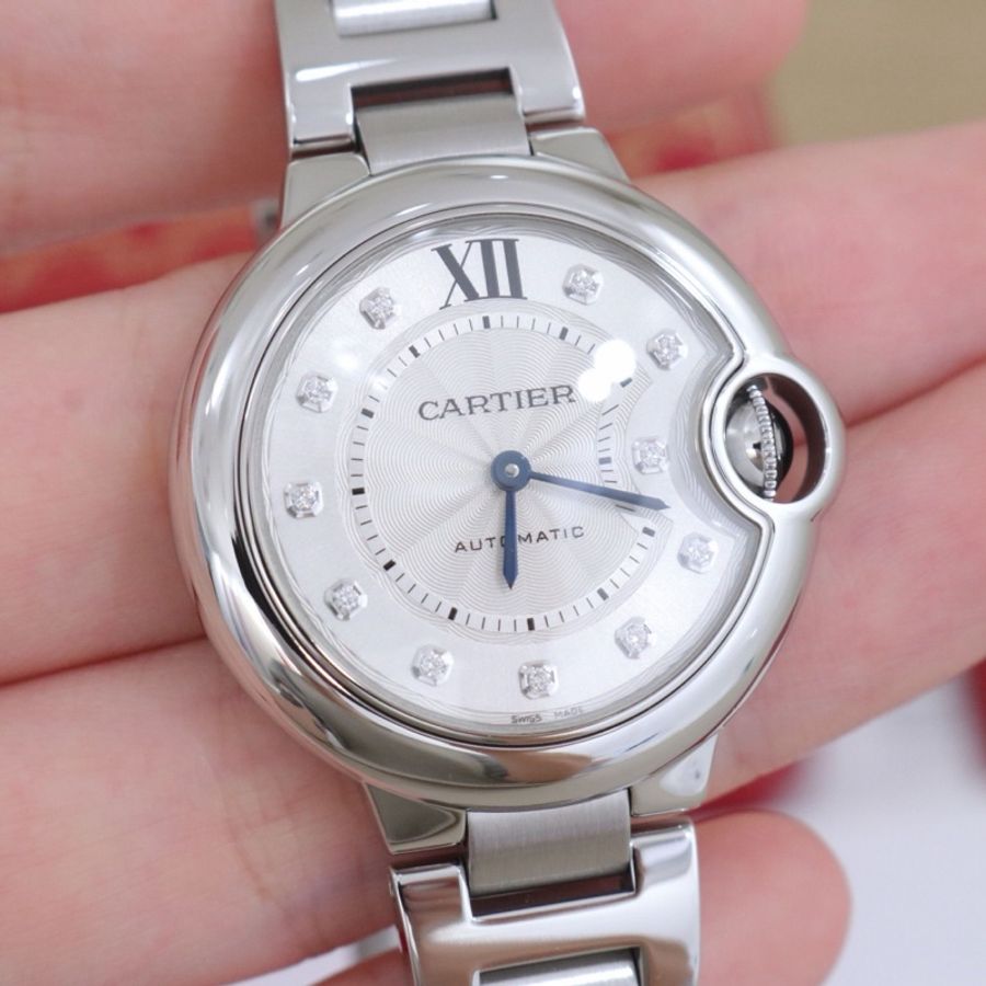 Cartier 卡地亞藍氣球W4BB0021女士自動機械腕表，33mm表徑，配件盒子-5