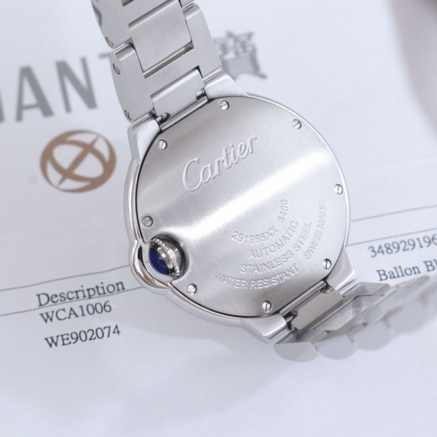 Cartier 卡地亞藍氣球W4BB0021女士自動機械腕表，33mm表徑，配件盒子-8