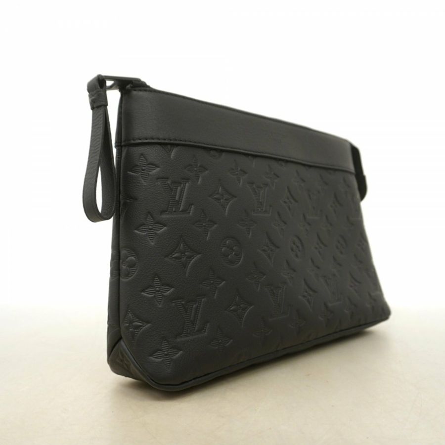 路易威登 Monogram Shadow Pochette Voyage Souple 手拿包 M82545 黑色男士-1