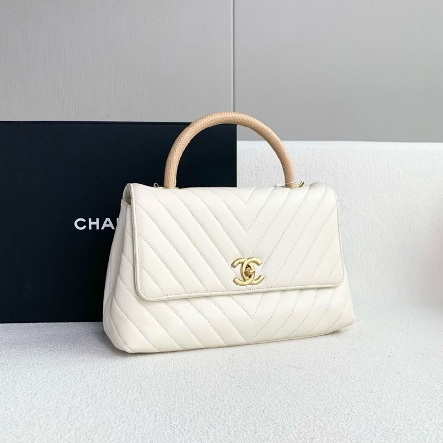 【威選精品】🤍 CHANEL Coco Handle 大號 手提肩背包-4
