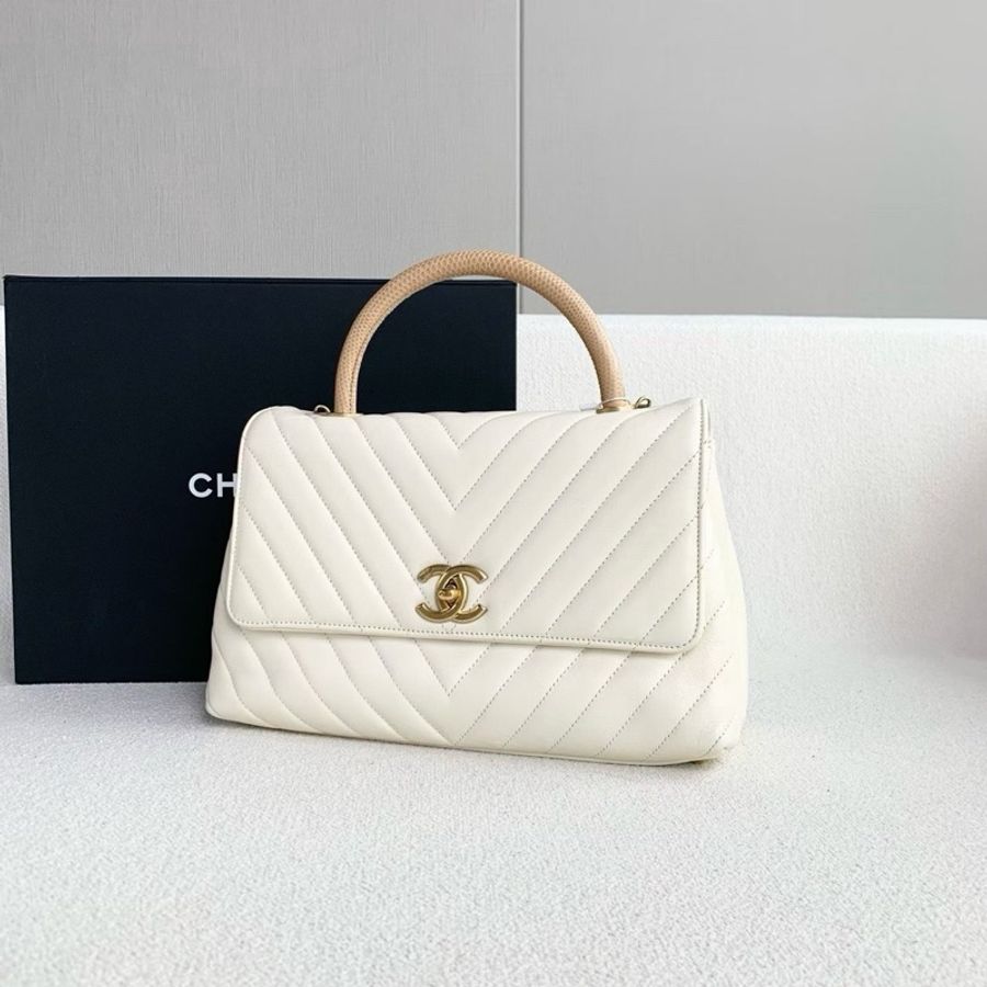 【威選精品】🤍 CHANEL Coco Handle 大號 手提肩背包-10