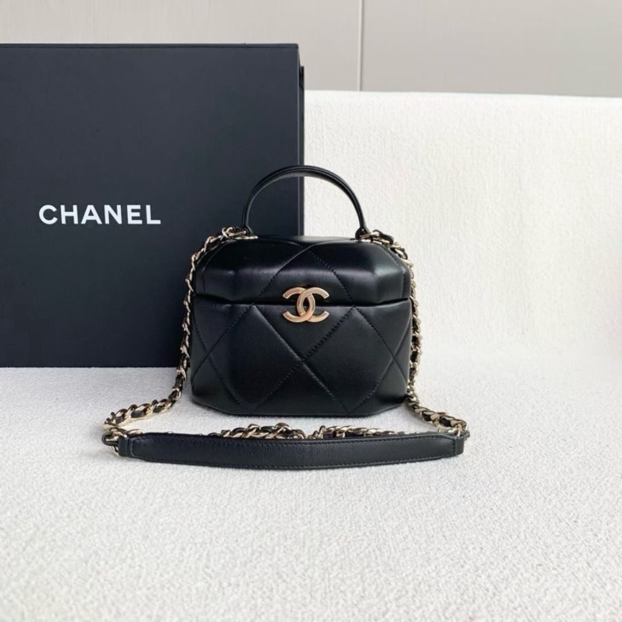【威選精品】🖤 CHANEL 黑金月光寶盒鏈條包-5