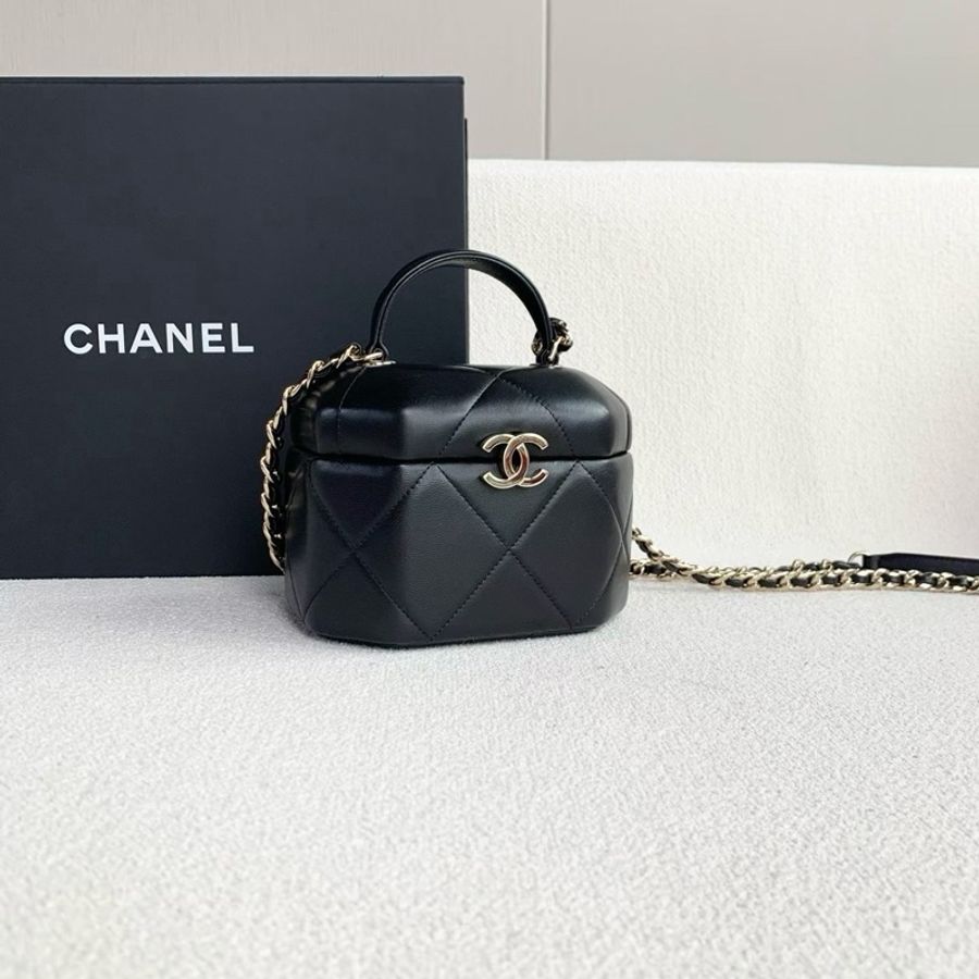 【威選精品】🖤 CHANEL 黑金月光寶盒鏈條包-10