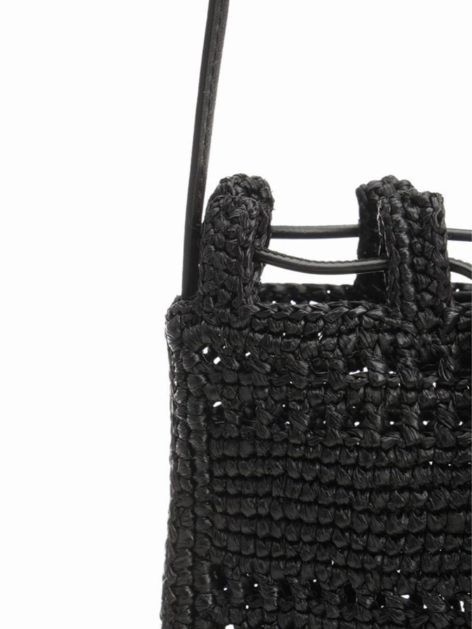 Loewe 女士 拉菲草抽繩單肩包均碼碼常規、16cm*1cm*21cm-2