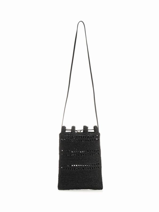 Loewe 女士 拉菲草抽繩單肩包均碼碼常規、16cm*1cm*21cm-3