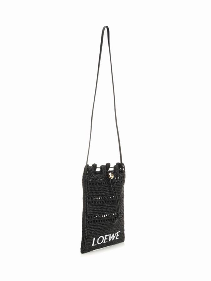 Loewe 女士 拉菲草抽繩單肩包均碼碼常規、16cm*1cm*21cm-4