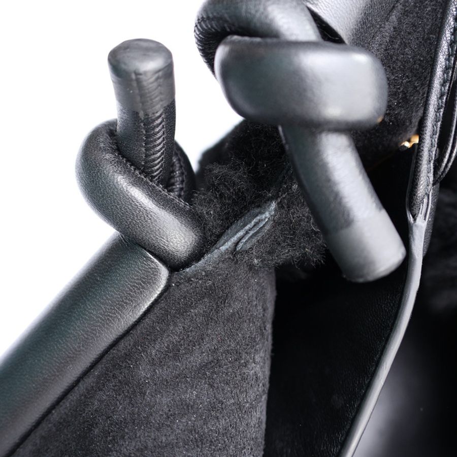 黑色 雙面 剪羊毛Bolster 托特包【BOTTEGA VENETA BV 寶緹嘉】-9