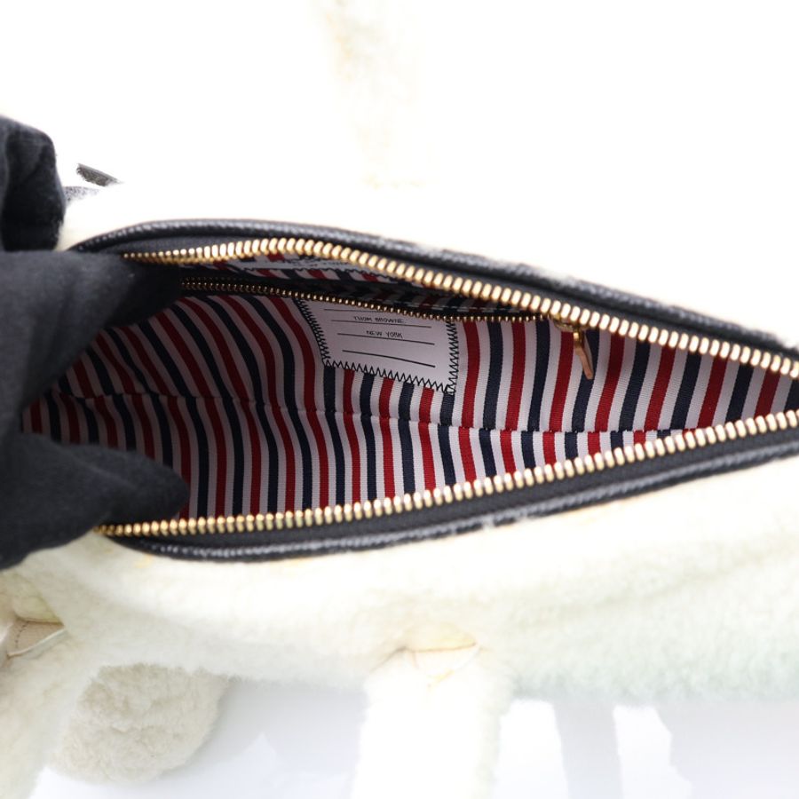 白色 毛絨 狗造型 手提包【THOM BROWNE】-3