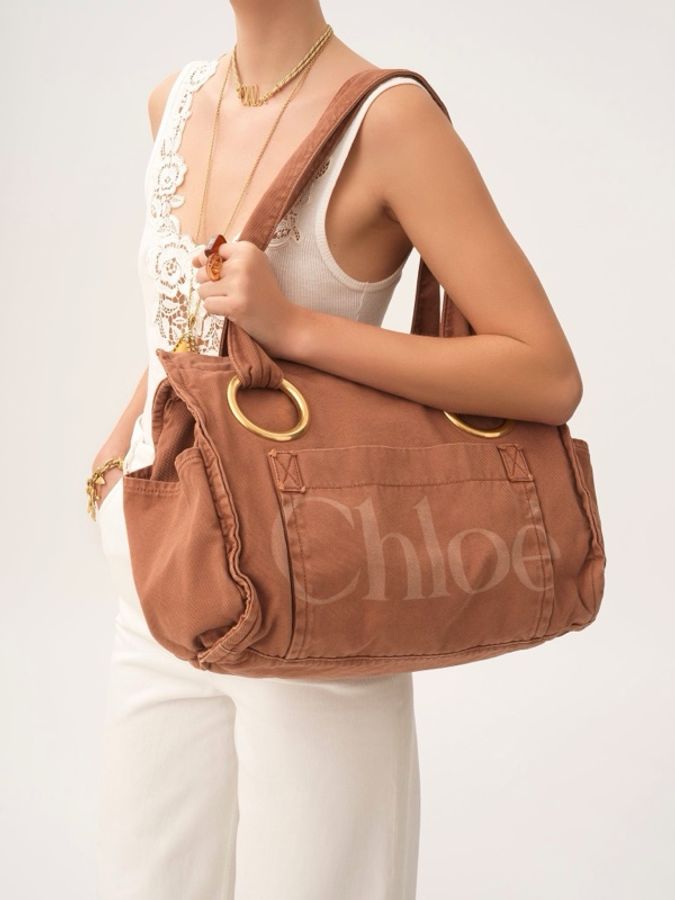 Chloe 女士 CHLOE PLAGE 圖案托特包均碼碼39cm*11.5cm*32cm-4