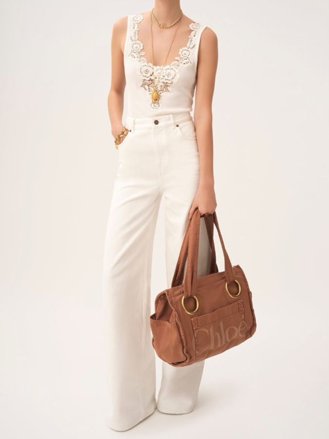 Chloe 女士 CHLOE PLAGE 圖案托特包均碼碼39cm*11.5cm*32cm-5