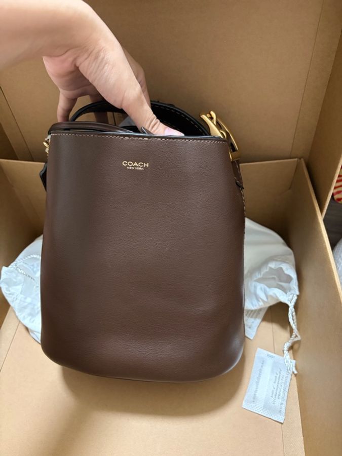 全新Coach BLEECKER 21 水桶包 W4MPL 棕色-4