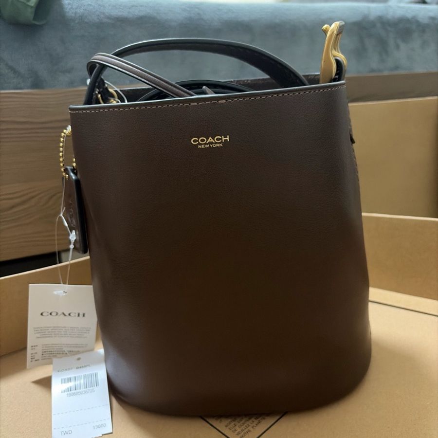 全新Coach BLEECKER 21 水桶包 W4MPL 棕色-5