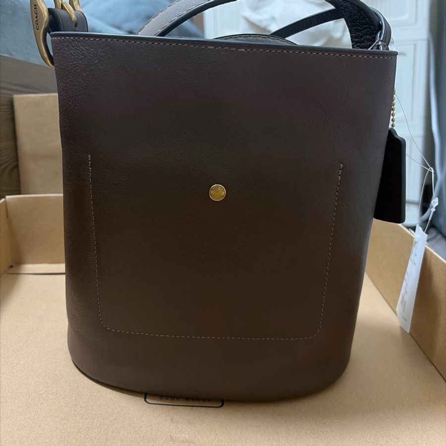 全新Coach BLEECKER 21 水桶包 W4MPL 棕色-6