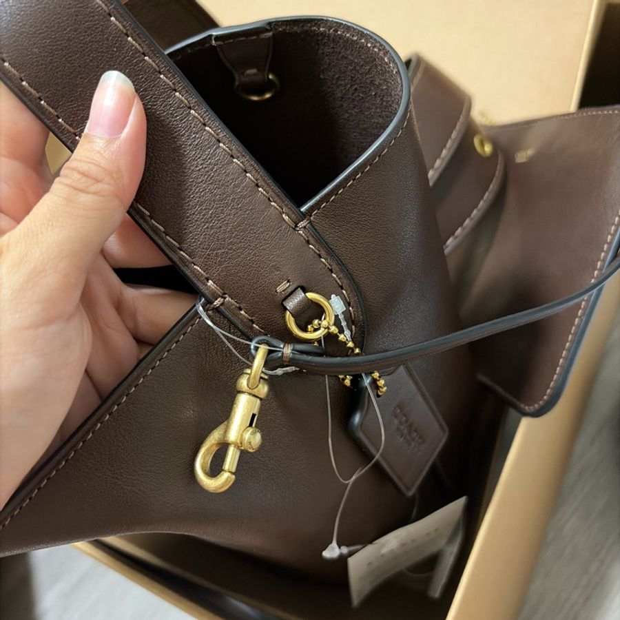 全新Coach BLEECKER 21 水桶包 W4MPL 棕色-9