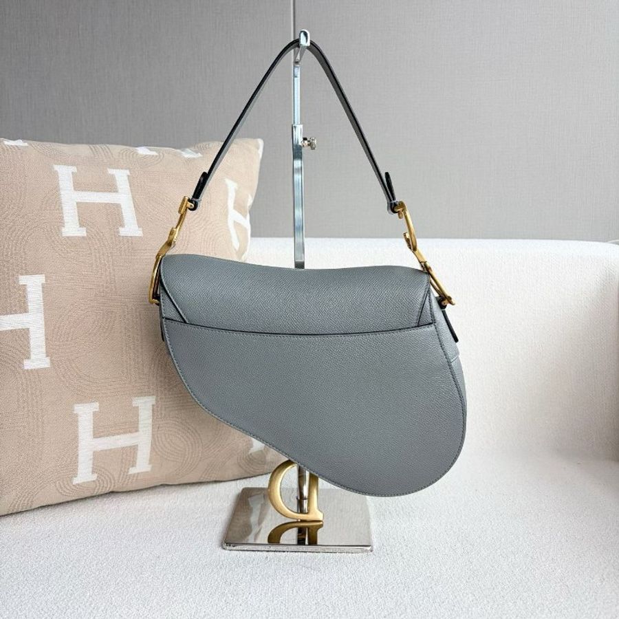 Dior Saddle馬鞍包 灰色  22*22*6 98新配件塵袋-4
