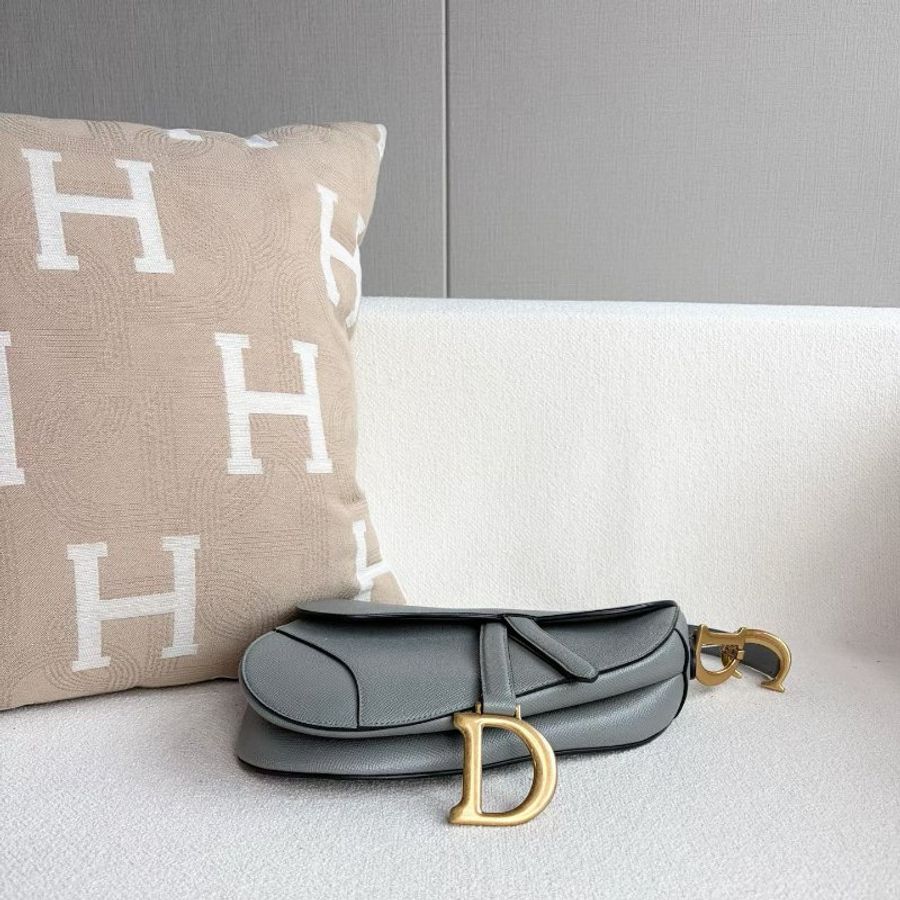 Dior Saddle馬鞍包 灰色  22*22*6 98新配件塵袋-6