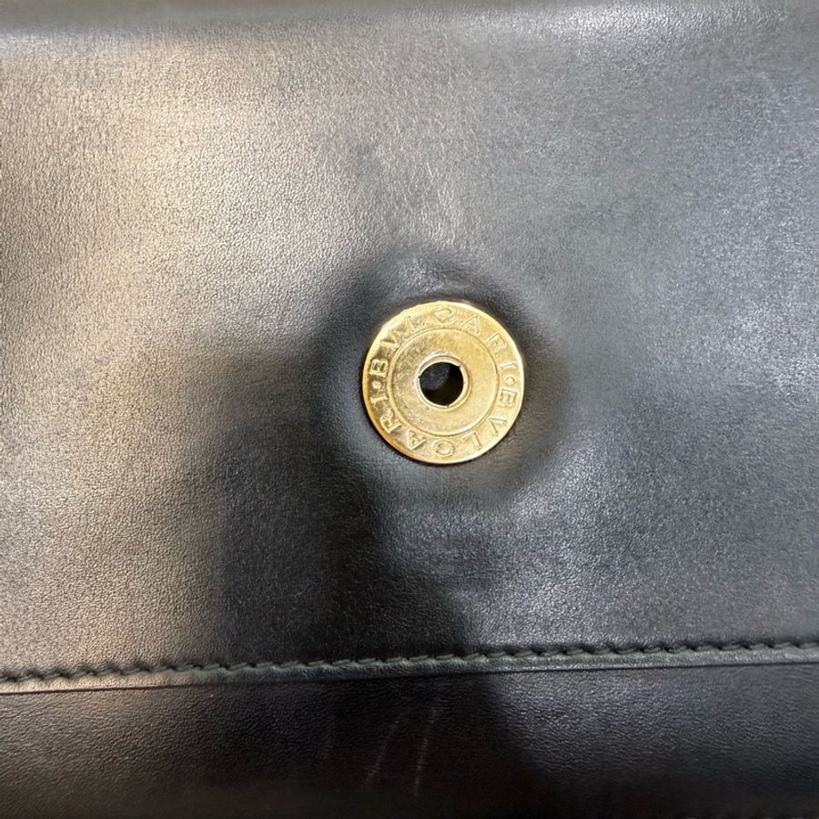 Bvlgari 黑牛皮蛇頭包-14