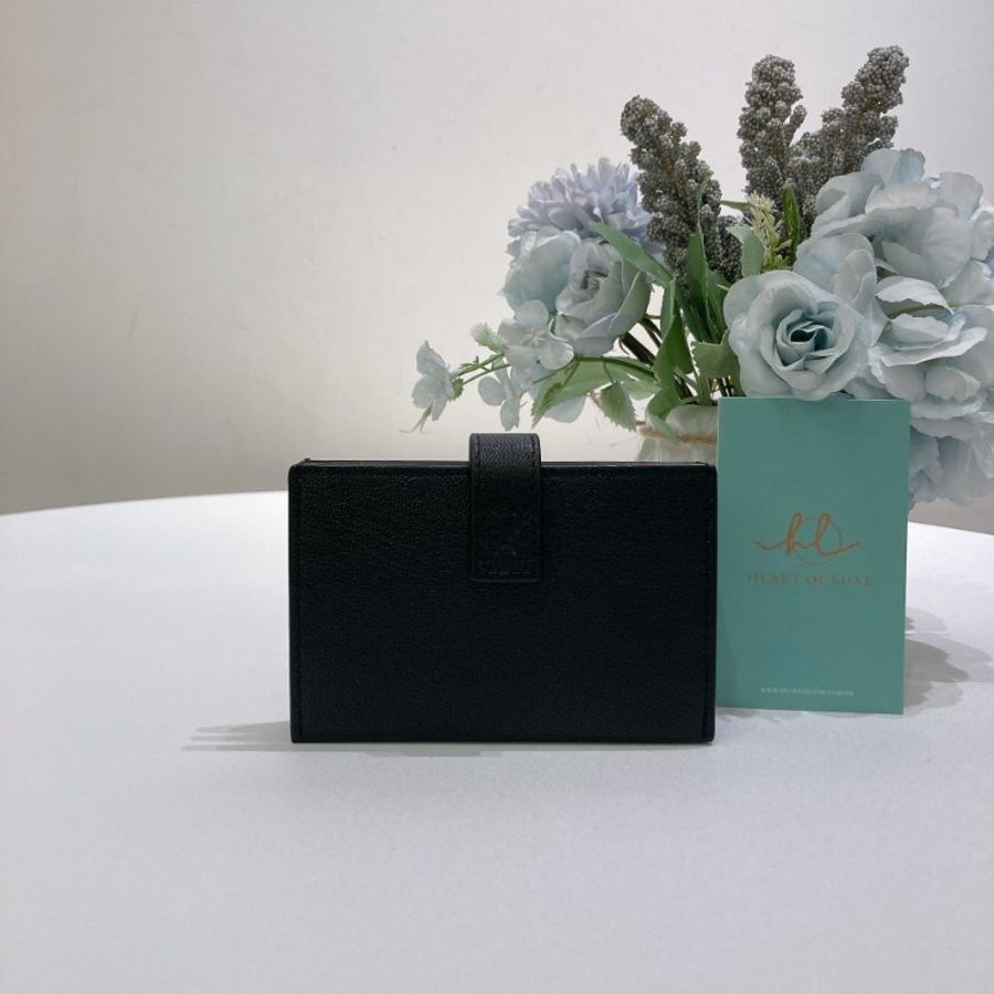 TW4913	Chanel  香奈兒新款三格摺褸卡包 26A Card Holder Black X Red X GHW-1