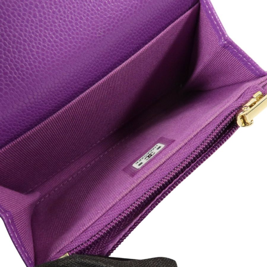CHANEL 牛皮皮革Classic Flap Card Case金扣卡片套-5