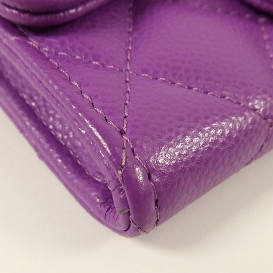 CHANEL 牛皮皮革Classic Flap Card Case金扣卡片套-10