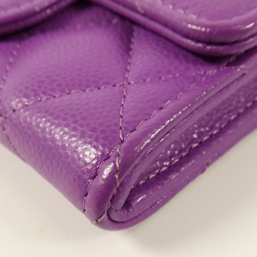 CHANEL 牛皮皮革Classic Flap Card Case金扣卡片套-11