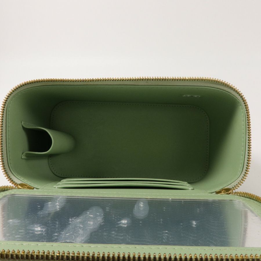 CHANEL 羊皮皮革Vanity Case鏈帶手挽肩背兩用袋-4